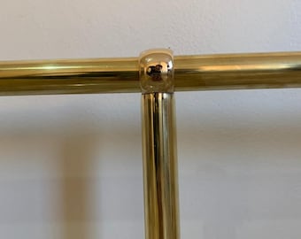 Appendiabiti in ottone non laccato fatto a mano, appendiabiti minimalista da soffitto, organizer vintage per armadio aperto