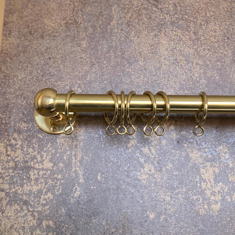 Solid Brass Curtain Rod Rings – Unlacquered Brass Drapery Rings ...