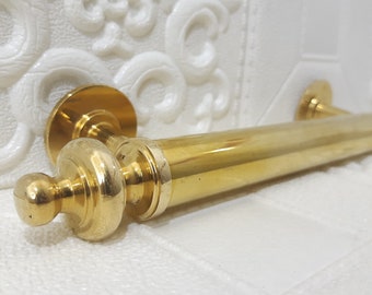 Handtuchhalter aus massivem Messing Golden Glänzend Minimal Wand Handtuchhalter Klassische Badezimmer Accessoire Handtuchhalter Schiene Rack Marokkanisch