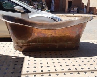 Large Copper Bathtub, Vintage Freestanding Hammered Tub , Luxury Copper Baths , Handmade Copper Bathtub , 100% Copper Handmade Bathtub