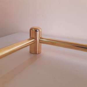 Shelf Brass Rail - Brass Tipping Rail - Fiddler Brass Rail - Bottle Rail - Unlacquered Shelf Brass stopper - Customized brass shelf