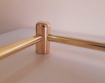 Unlacquered Brass Shelf Rail: Customizable Tipping Rail