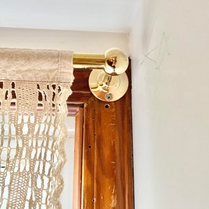 Handcrafted Unlacquered Brass Curtain Rod - Moroccan Kitchen Rail