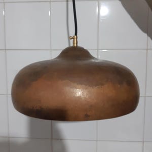 Hammered Copper Pendant Light: Rustic Farmhouse Kitchen Lighting