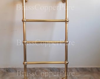Custom towel bar , antique brass towel holder, brass custom towel rack ladder, Brass towel bar, Brass Bathroom towel holder