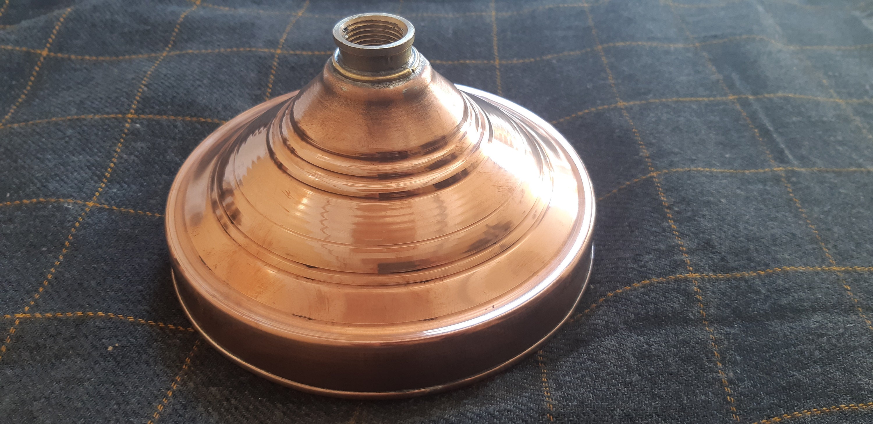 Large Shower Head From Solid Copper Vintage Unlacquered Round Etsy