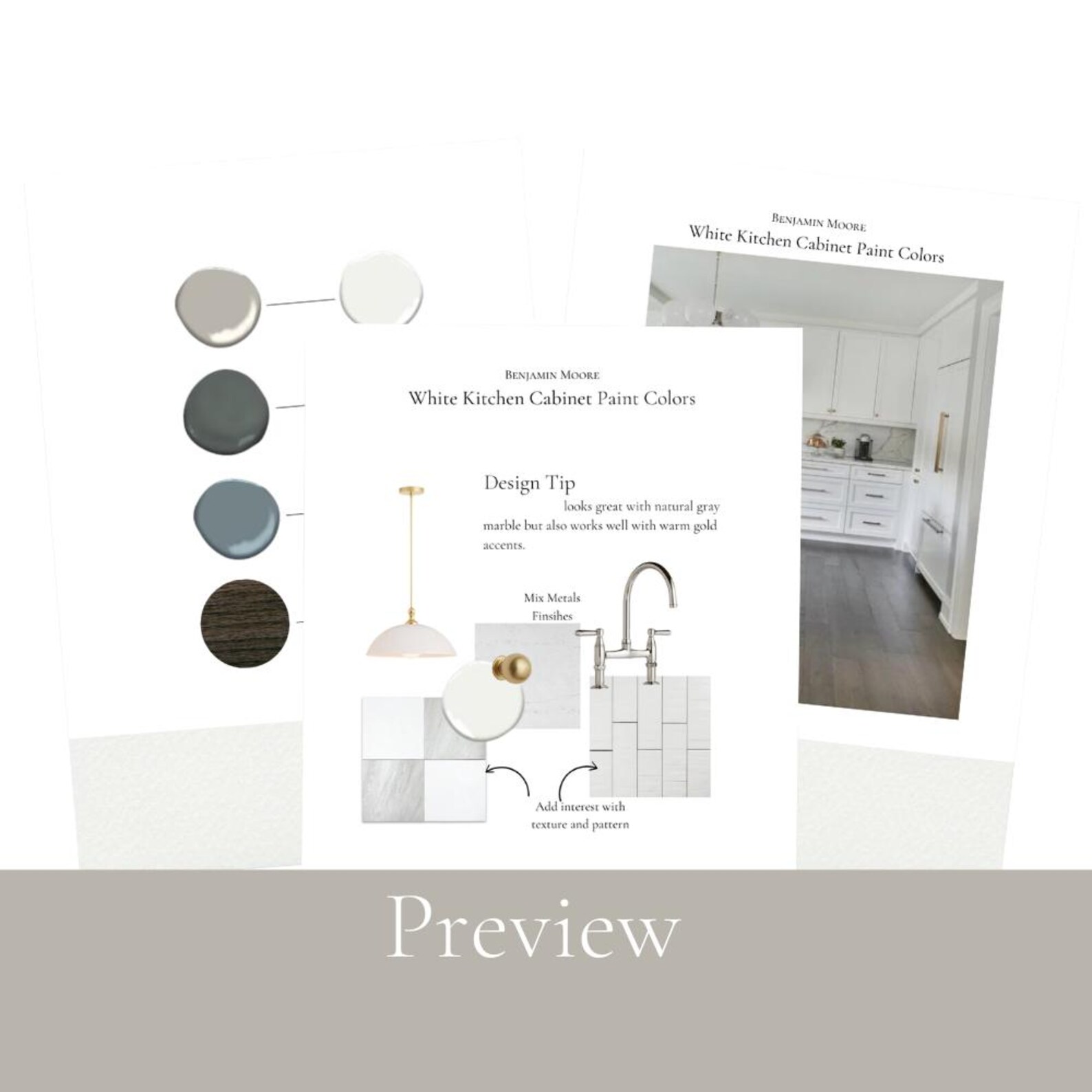 Benjamin Moore White Kitchen Cabinet Paint Colors: Designer Palette ...