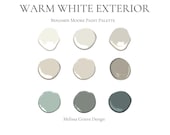 Warm White Exterior Paint Palette: Benjamin Moore Colors (Digital Download)