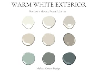 Varmvit utomhusfärgpalett: Benjamin Moore Colors (digital nedladdning)