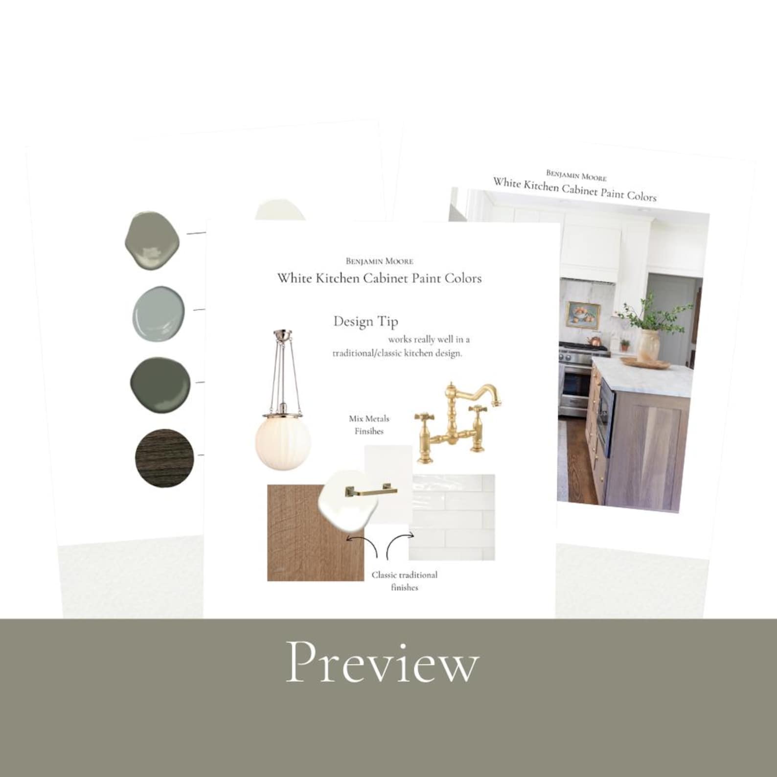 Benjamin Moore White Kitchen Cabinet Paint Colors: Designer Palette ...