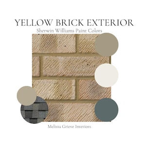 Beige Brick Exterior House Color Schemes Sherwin Williams Exterior Paint Palette Yellow Brick Coordinating Colors Beige Brick Color Schemes