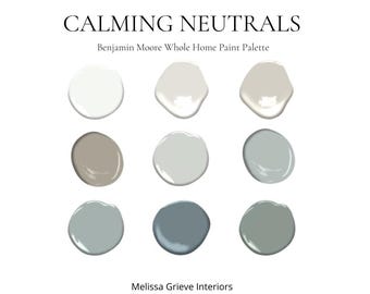 Benjamin Moore Lugnande Neutral Helhusfärgpalett (Digital Nedladdning)