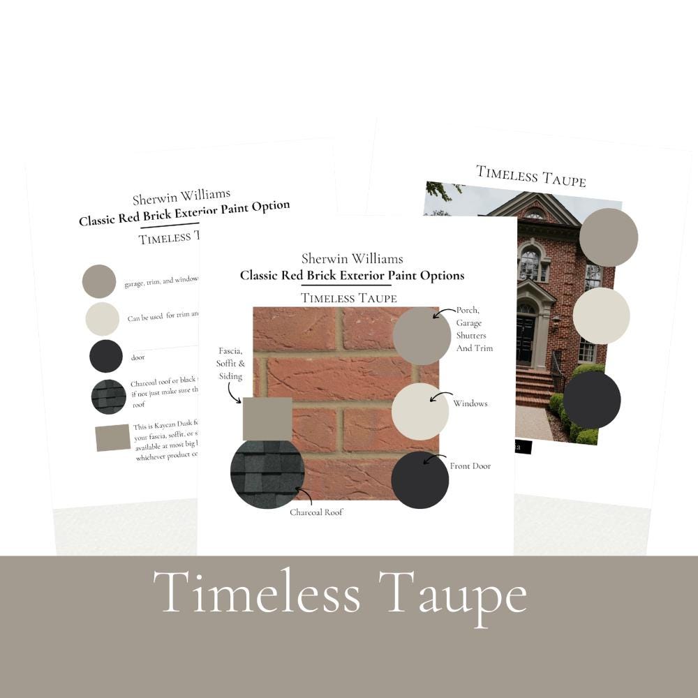 Red Brick Exterior Paint Palette, Sherwin Williams (digital Download) - Etsy, image size:1000x1000