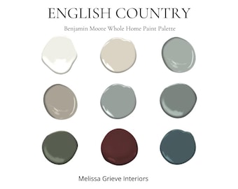 Tavolozza di colori English Cottage: guida alla pittura per tutta la casa di Benjamin Moore (download digitale)