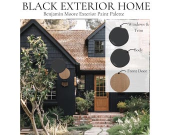 Färgpalett för svart hus: Benjamin Moore Colors (digital nedladdning)