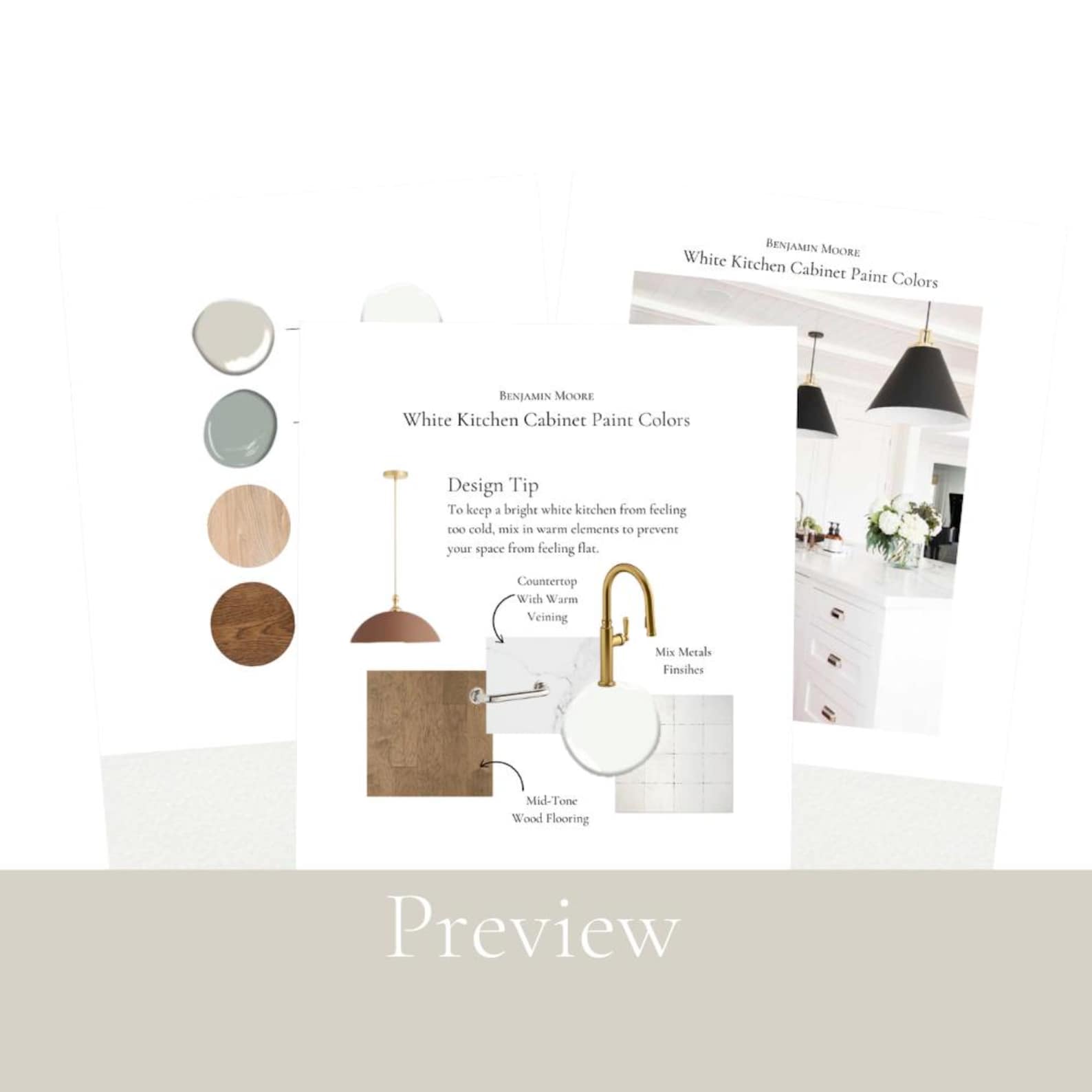 Benjamin Moore White Kitchen Cabinet Paint Colors: Designer Palette ...