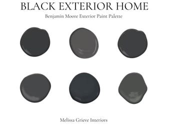 Färgpalett för svart hus: Benjamin Moore Colors (digital nedladdning)