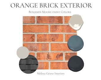Orange Brick Exterior: Benjamin Moore Paint Palette (Digital Download)