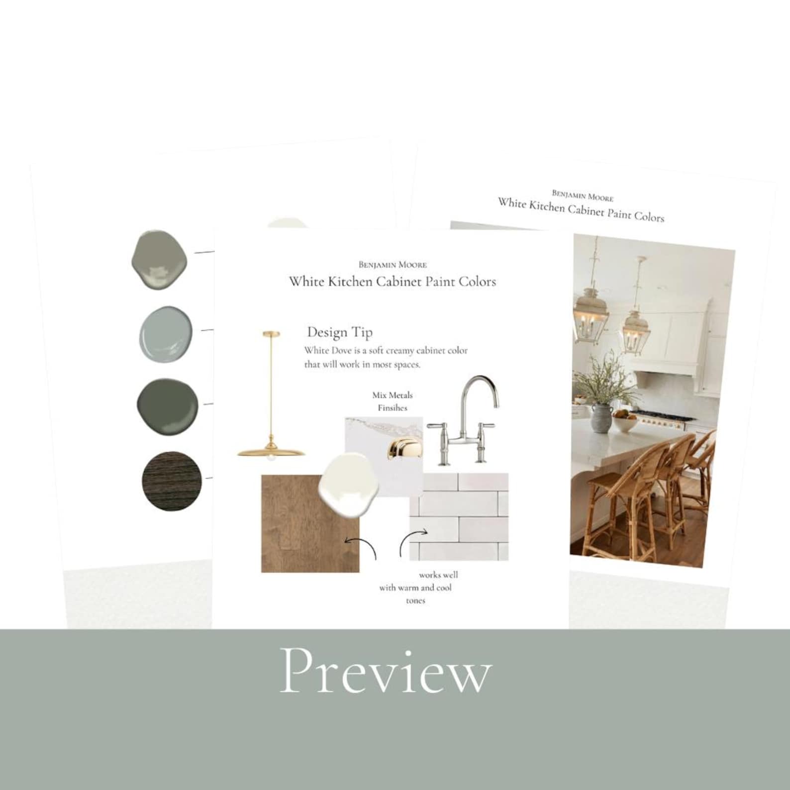 Benjamin Moore White Kitchen Cabinet Paint Colors: Designer Palette ...