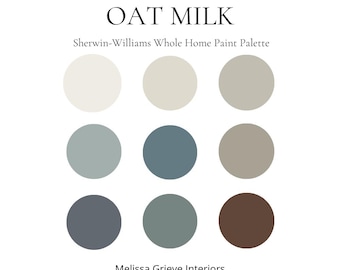 Havremjölk Sherwin-Williams Whole Home Paint Palette Digital Nedladdning