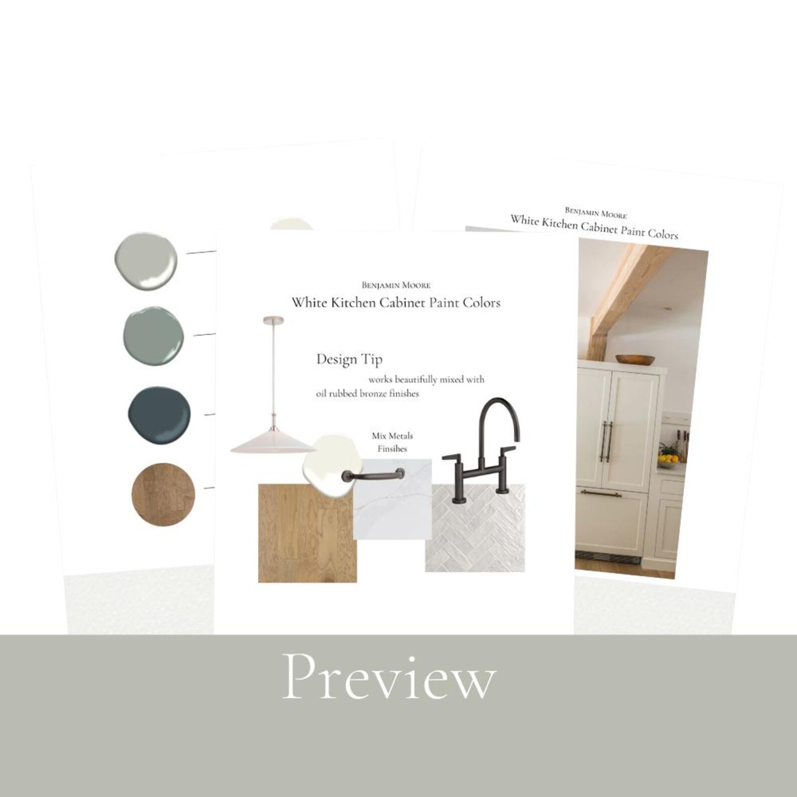 Benjamin Moore White Kitchen Cabinet Paint Colors: Designer Palette ...