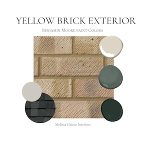 Beige Brick Exterior House Color Schemes Benjamin Moore Exterior Paint Palette Yellow Brick Coordinating Colors Beige Brick Color Schemes