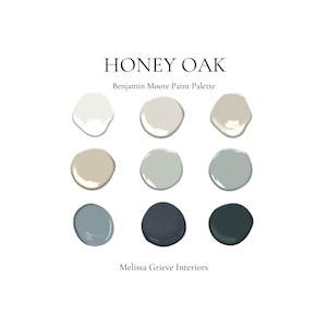 Honey Oak Paint Palette Benjamin Moore Coordinating Paint Colors That Work With Yellow Wood  Cabinets And Flooring Whole Home Paint Palette