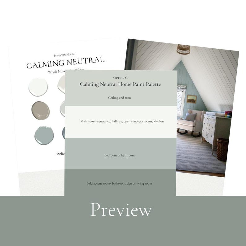 Benjamin Moore Calming Neutral Whole House Paint Palette (digital ...
