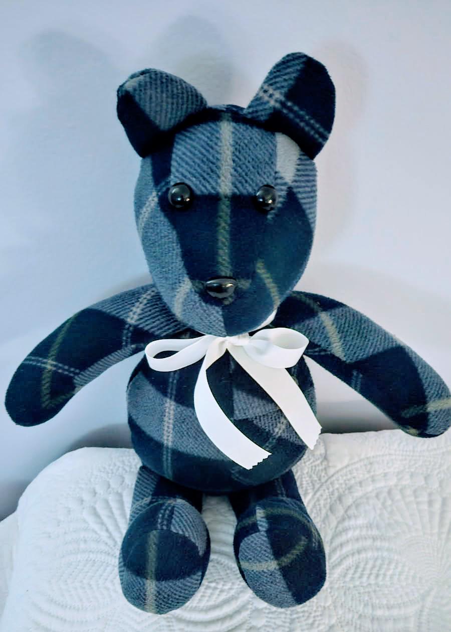 Set of 7 Memory Bears,  Loss of loved one, Celebration gift, Bear made from shirt, 18" handmade keepsake bear, shower gift, custom keepsake