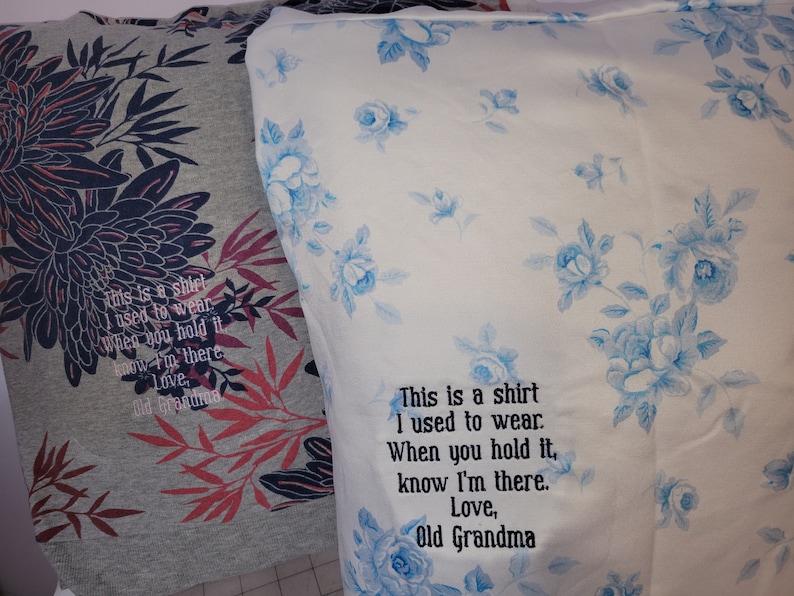 Memory Pillow Rememberance Gift Made From Loved Ones Clothes image 3