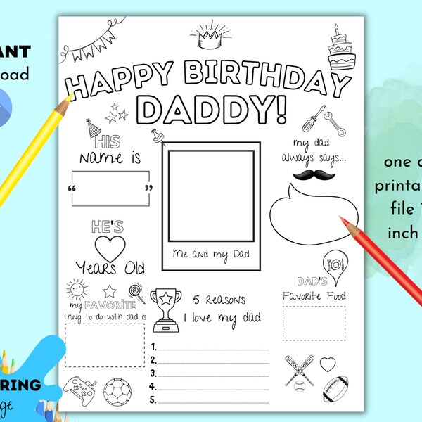 Happy Birthday Daddy - Etsy