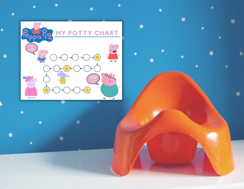 Peppa Pig Potty Chart Printable Potty Training Prize Chart - Etsy