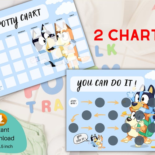 Bluey Potty Training Chart Printable
