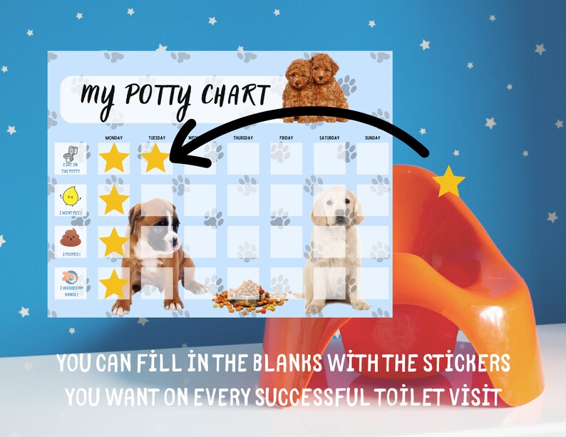 Puppy Dog Reward Chart for Kids Behavior Chart Printable - Etsy