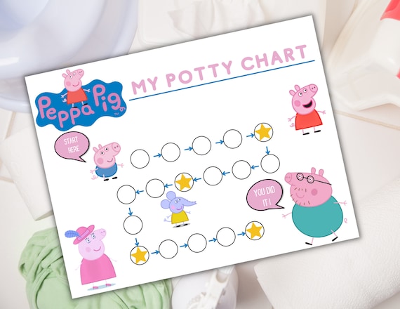 Peppa Pig Potty Training Chart Printable Sticker Chart For, 58% OFF