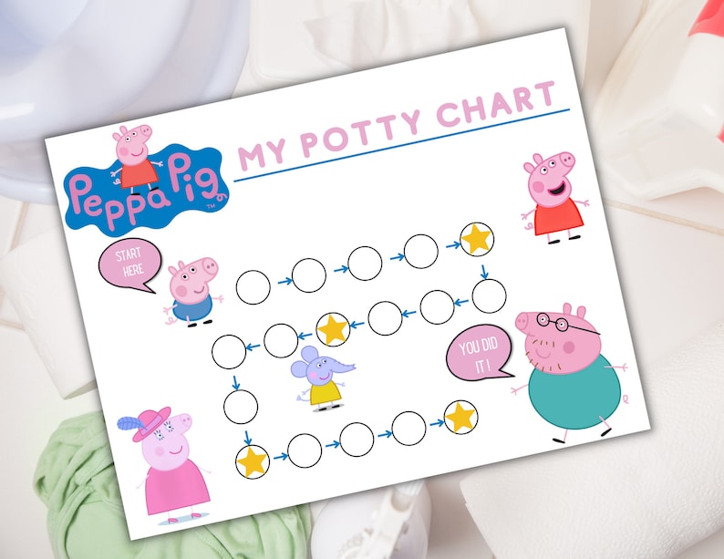Peppa Pig Potty Chart Printable Potty Training Prize Chart - Etsy Australia