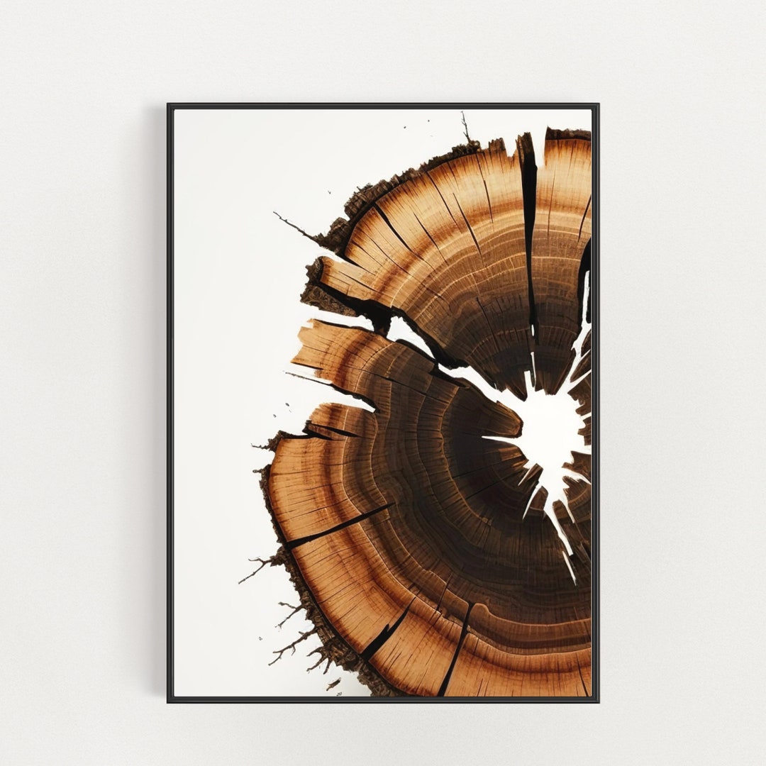 Tree Rings Print Tree Rings Print Art Brown Tree Print Etsy