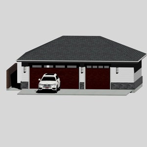 Detached 36&#39; x 24&#39; Triple Car Garage