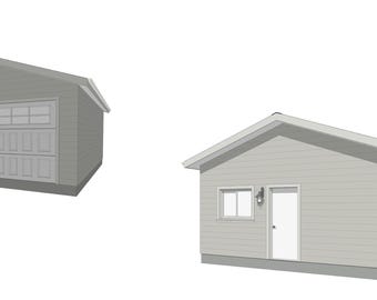 Detached 20'x24' Standard Two Car Garage Plans - Blueprint Digital PDF