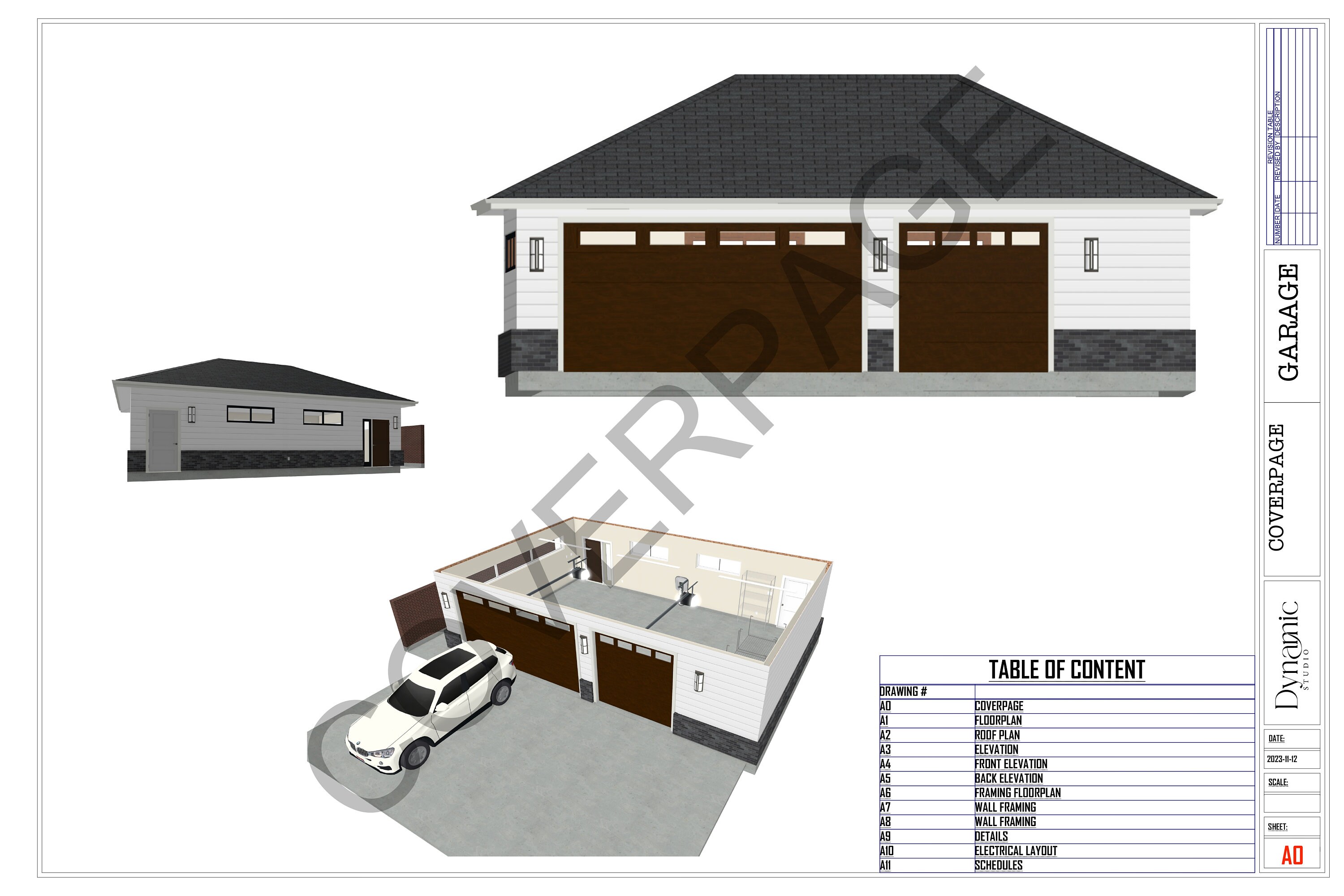 Detached 36' X 24' Triple Car Garage - Etsy Canada