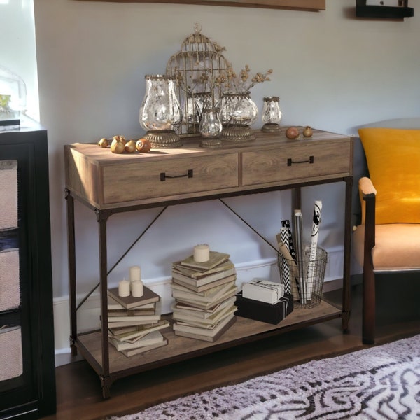 Console Table With Drawers - Etsy UK
