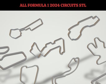 Formula 1 circuits 2024, all circuits in STL format available for 3D printing