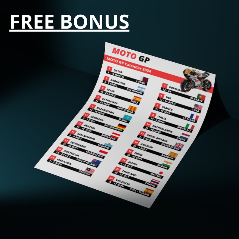 Calendario F1 2024 PDF e PNG da stampare Etsy Italia