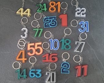 F1 drivers number 2024 keyring