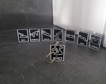 Key ring Moto GP 2024 circuits - Aragon Catalonia Jerez Valencia