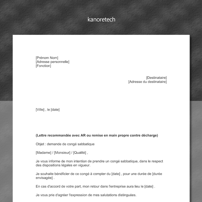 comment rédiger une demande de congé sabbatique