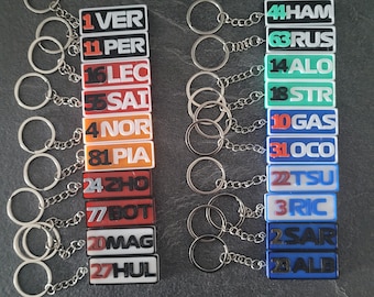 F1 drivers keyring 2024 - Hamilton Leclerc Norris
