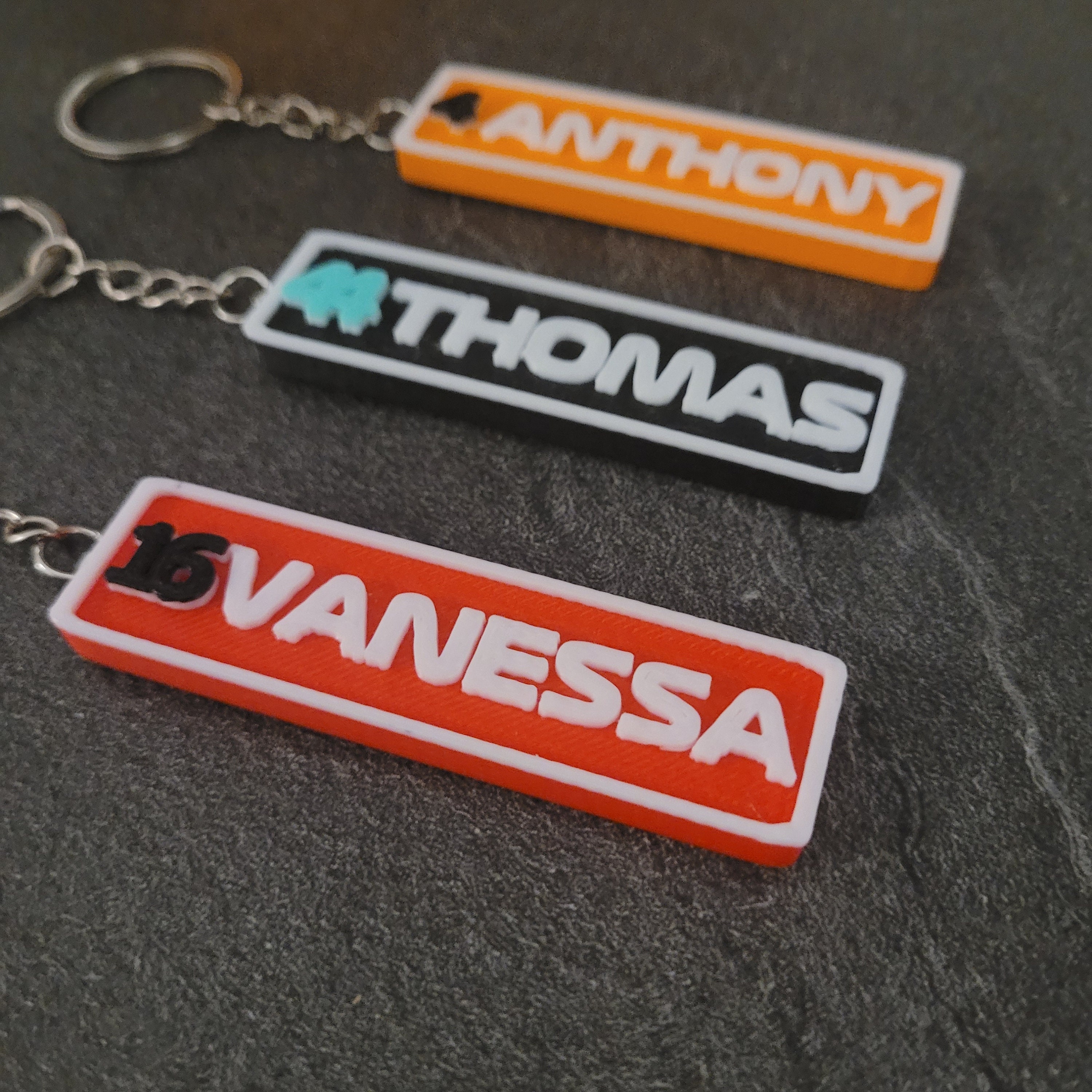 Customizable first name key ring Type F1