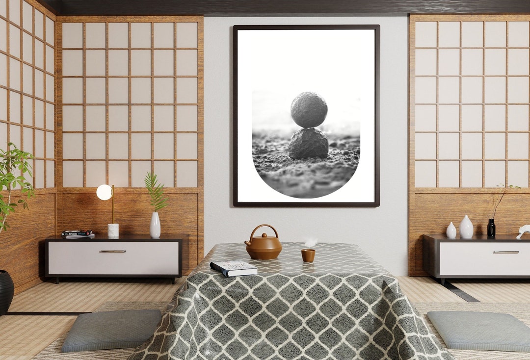 Resting Stone Print Zen Wall Art Printable Wall Art Boho Meditation ...