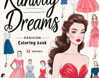 High Fashion Coloring Book: 41 Couture Runway Designs (Printable PDF)